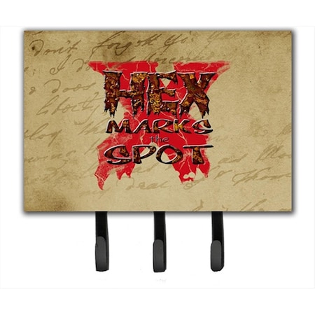 Carolines Treasures 6 x 9 In. Hex marks the spot Halloween Leash or Key Holder SB3006TH68